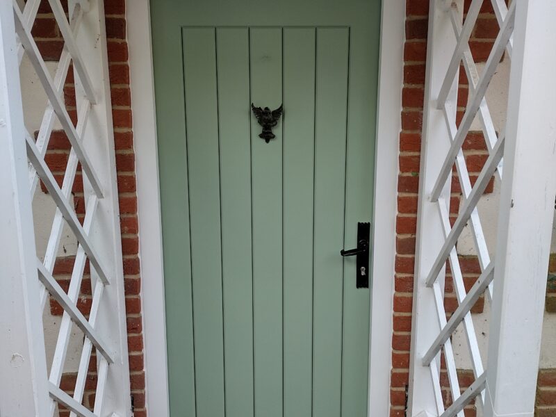 Green painted FLB door